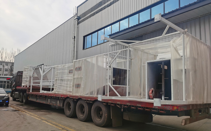 赤峰顆粒機裝車完成，準備發(fā)貨